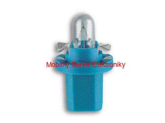 1,2W autožiarovka 12V - modré púzdro