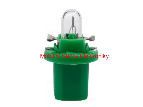 Autožiarovka 12V 2,0W zelené púzdro